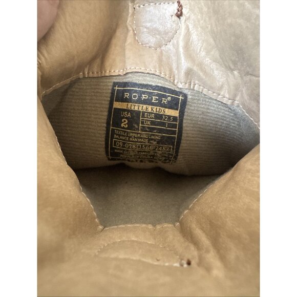 Roper Western Boots Juliet Floral Tan Girls Size 2 09-017-1566-2487 TA - Picture 9 of 9
